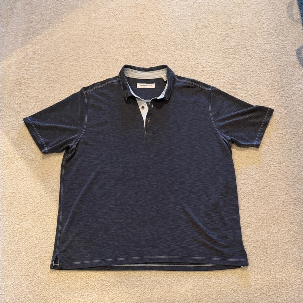 Tommy Bahama Men’s XXL Polo Shirt Blue Modal Blend Marlin Logo